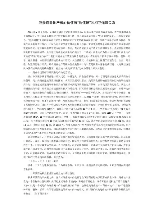 商业地产价值链