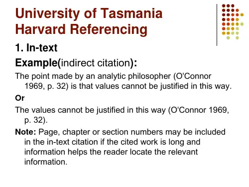 Harvard Referencing 和 中文的文献引用