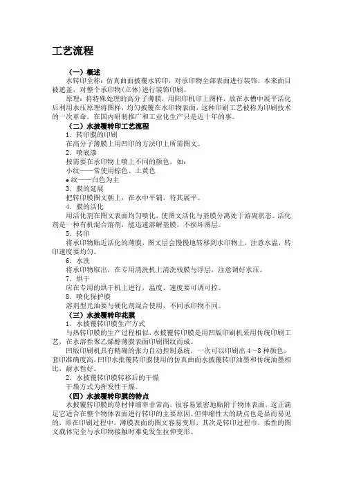 水转印工艺流程