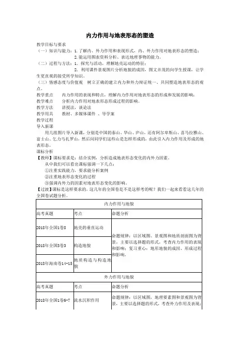 人教版高中地理选修1《第三章 地球的演化和地表形态的变化 第三节 地表形态的变化》_5