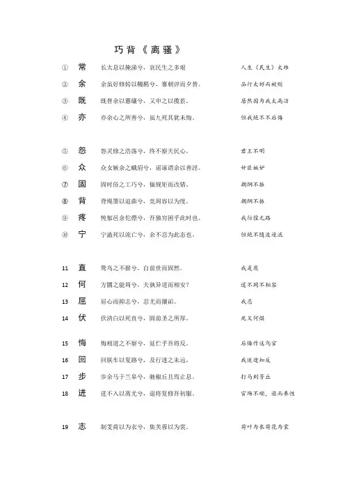 巧背离骚