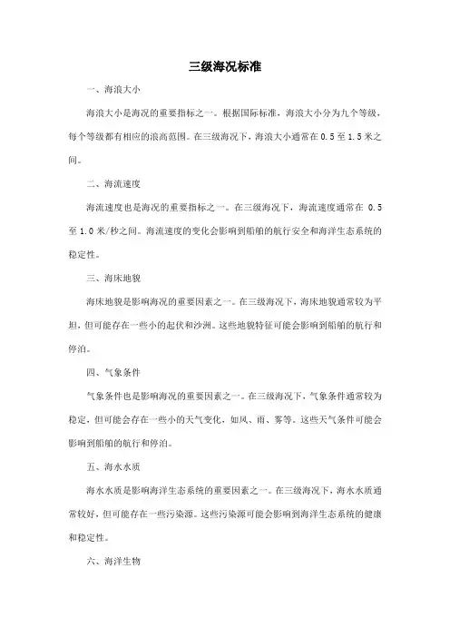 三级海况标准