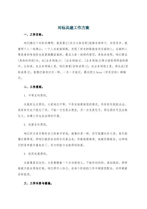 对标共建工作方案