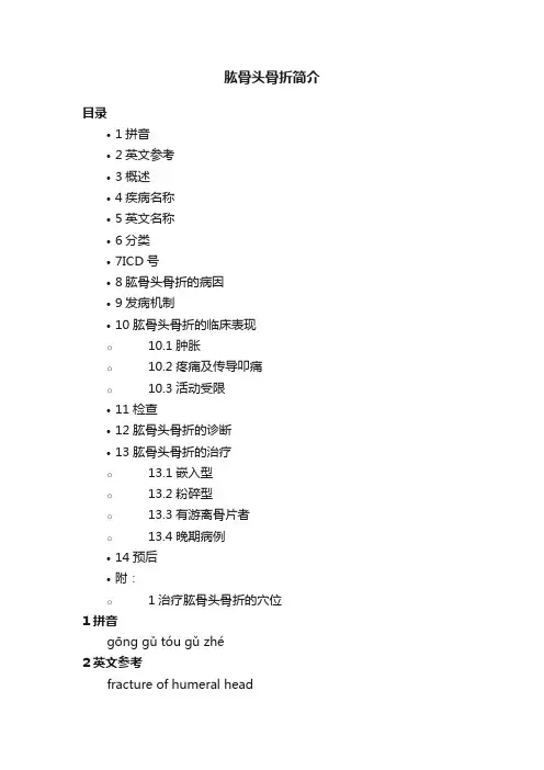 肱骨头骨折简介