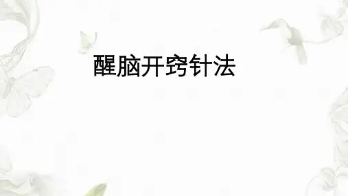 醒脑开窍针法课件