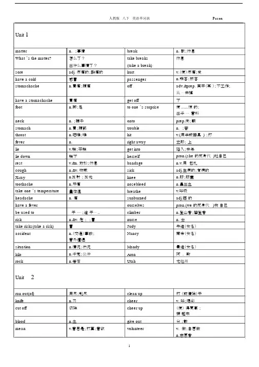 (完整word版)人教版八年级下英语单词表.doc