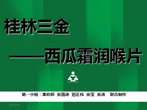 西瓜霜润喉片 PPT课件