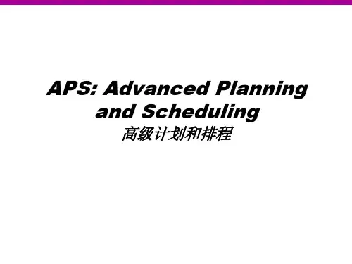aps培训教程