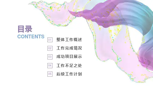 立体流线简约述职报告PPT模板
