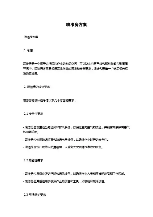 喷漆房方案