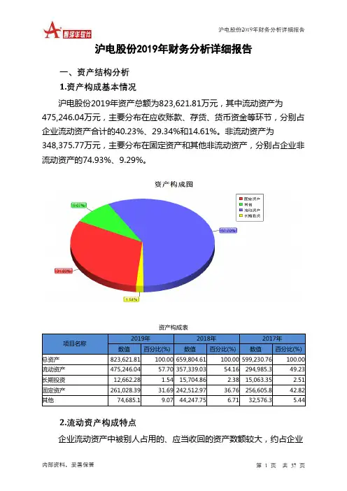 沪电股份2019年财务分析详细报告