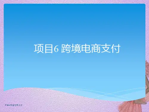 项目6跨境电商支付