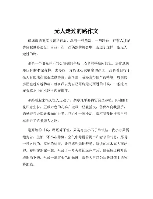 无人走过的路作文