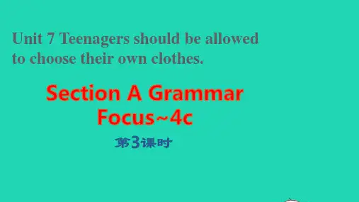 九年级英语全册Unit7SectionAGrammarFocus_4c教学课件pptx新人教新目标版