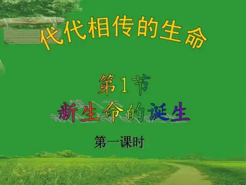 1-新生命的诞生(一、二课时)