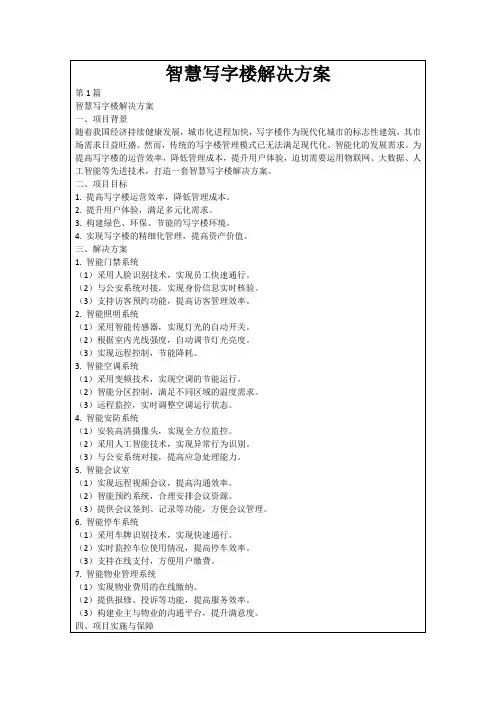 智慧写字楼解决方案