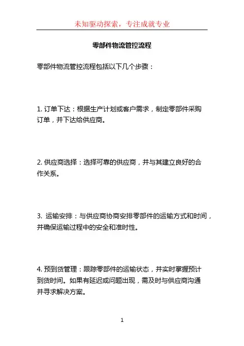 零部件物流管控流程 (2)