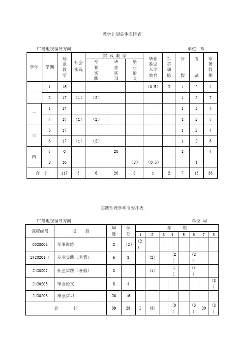 扬州大学新闻与传媒学院广播电视编导方向课程