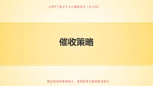 催收策略(逾期客户的不同类型)PPT课件