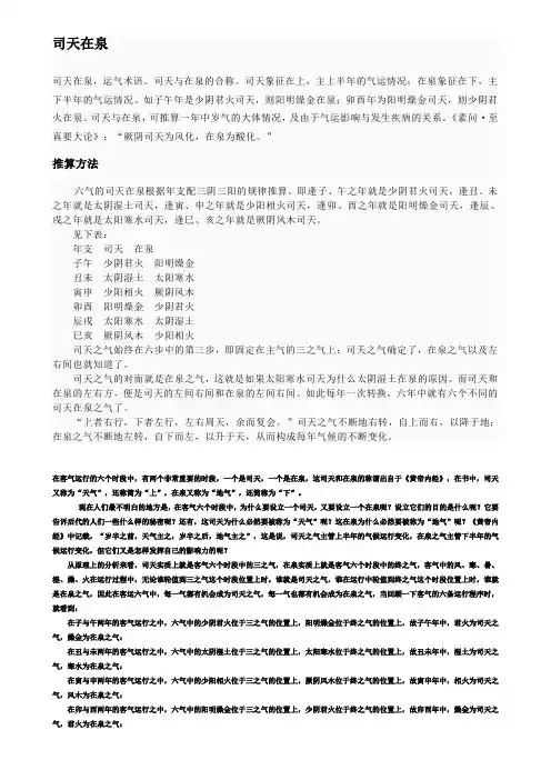 司天在泉