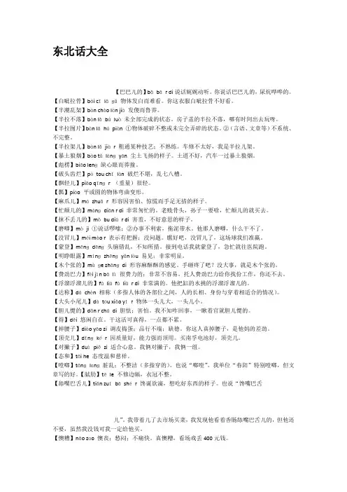 东北话大全