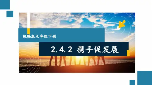 统编版九年级道德与法治下册教学课件《携手促发展》