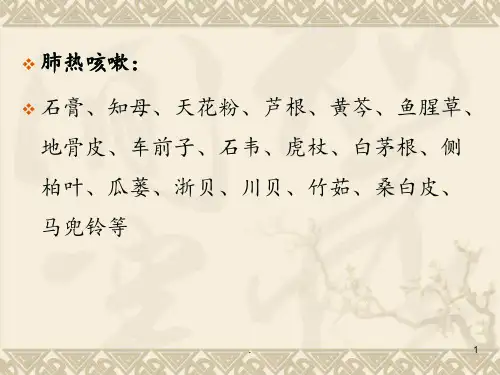 执业药师考试知识点总结汇总一PPT课件