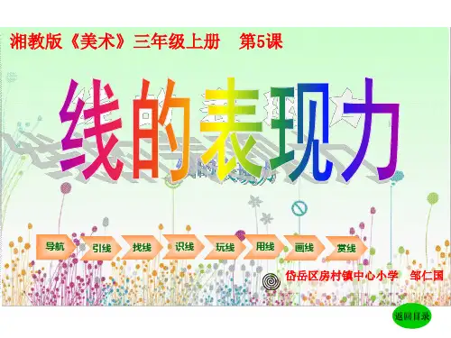 湘教版三年级美术上册第5课线的表现力1----邹仁国(1)