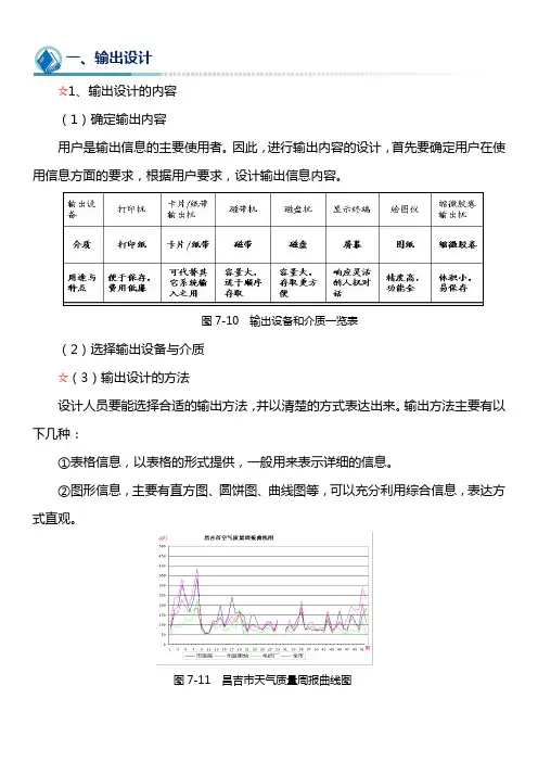 6.4 输入与输出设计