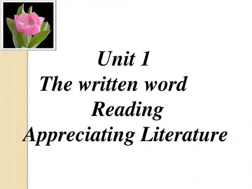 英语：unit1《the-written-word》reading课件(译林牛津版选修8)