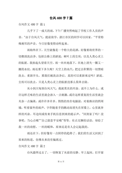 台风400字7篇