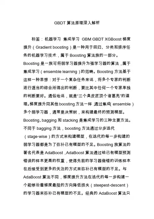 GBDT算法原理深入解析