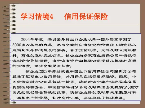 信用保证保险PPT课件