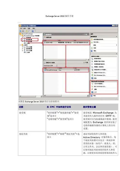 Exchange Server 2010操作手册