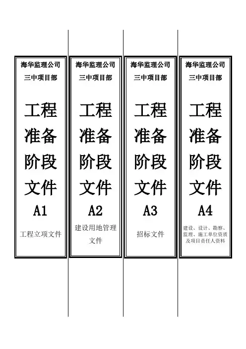 资料封皮A类、B类、C类