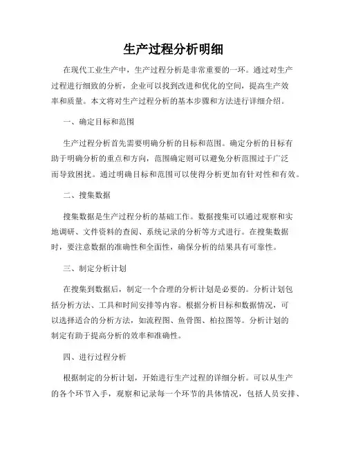 生产过程分析明细