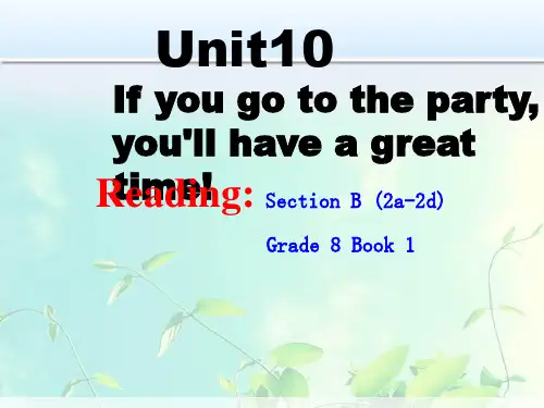 八年级英语上册Unit10SectionB(2a_2d)说课(人教新目标版)
