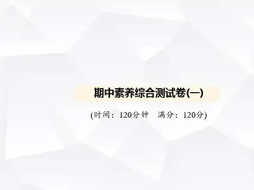 北师大版初中九年级数学上册期中素养综合测试卷(一)课件