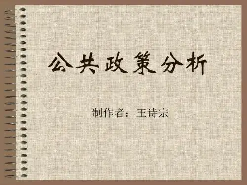 浙江大学《公共政策分析》课件——王诗宗老师