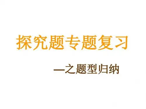 浙江省温州市龙湾区实验中学中考科学总复习 探究题专