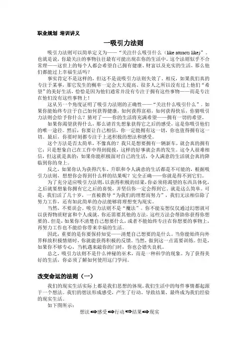 培训讲义一   吸引力法则