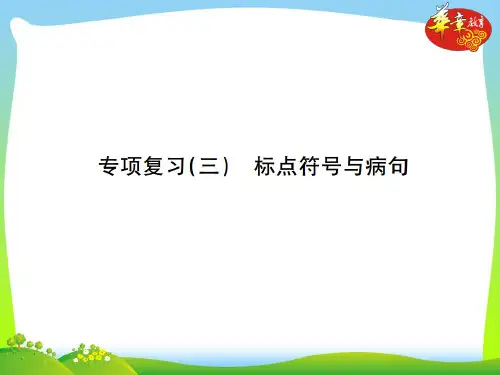 部编版七年级语文下册：专项复习三 标点符号与病句.ppt