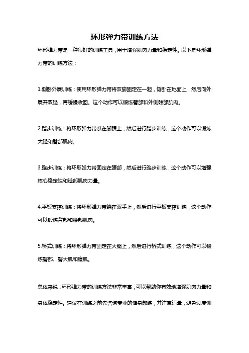 环形弹力带训练方法