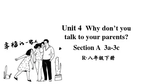 Unit+4++SectionA+3a-3c 人教版英语八年级下册+