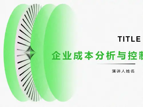 成本分析与控制
