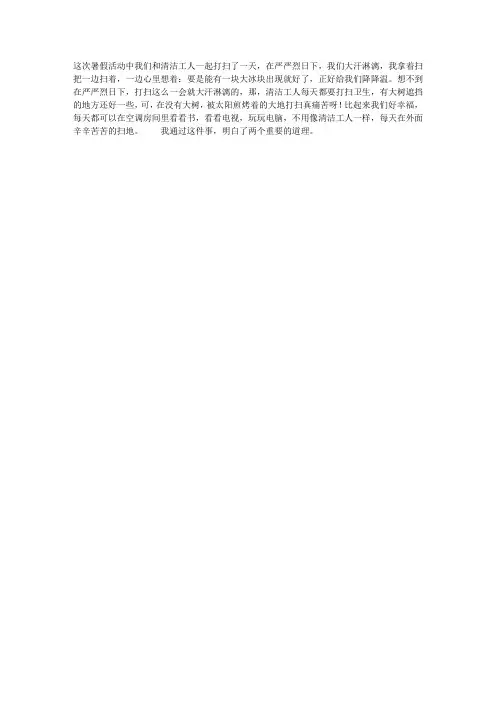 一次雏鹰小队活动作文