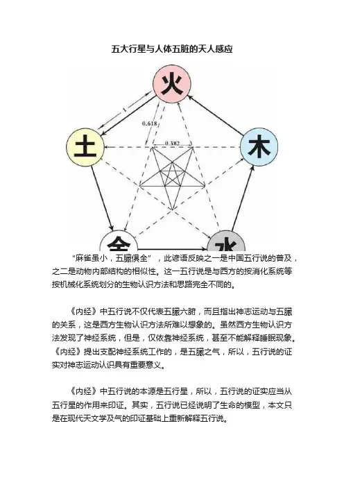 五大行星与人体五脏的天人感应