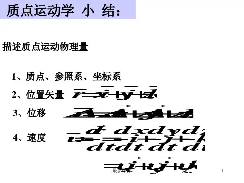 大学物理(上册总结)ppt课件
