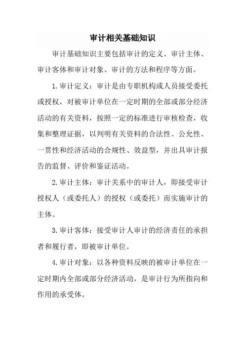 审计相关基础知识 pdf
