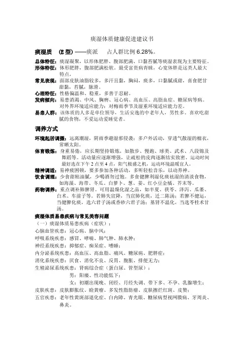 痰湿体质(E型)